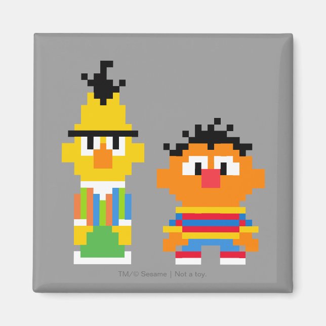Íman Bert e Ernie Pixel Art (Frente)