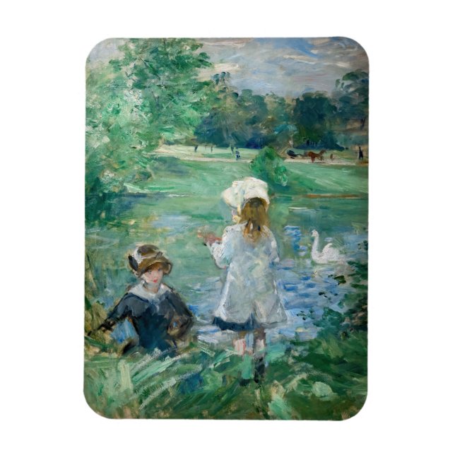 Íman Berthe Morisot - Ao lado de um lago (Vertical)