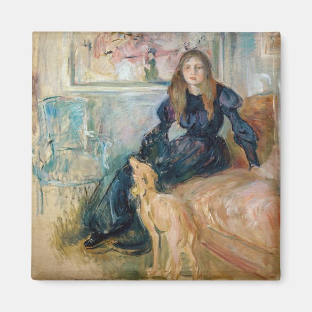 Íman Berthe Morisot - Julie e o seu Greyhound Laerte (Frente)