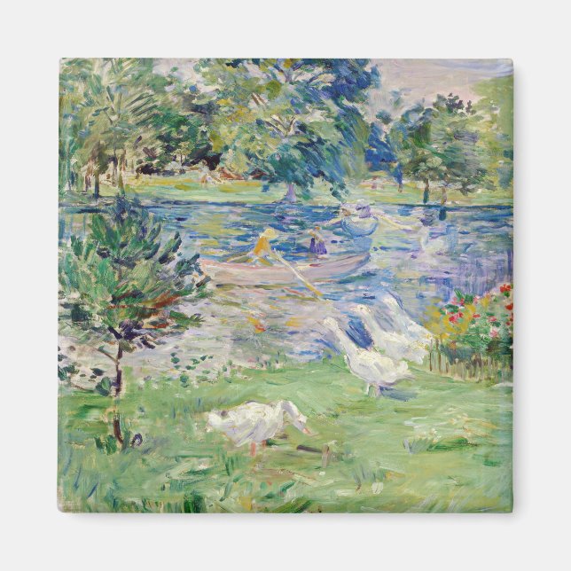 Íman Berthe Morisot - Menina num Barco com Gansos (Frente)
