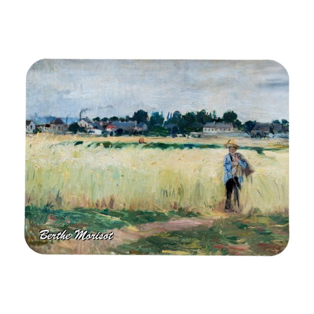 Íman Berthe Morisot - No campo de rodas em Gennevillier (Horizontal)