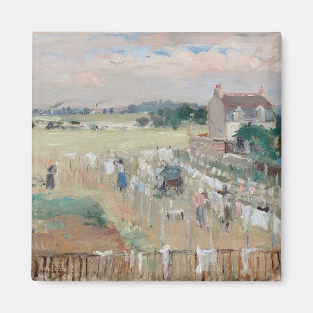 Íman Berthe Morisot - Pendurando a Roupa para Secar (Frente)
