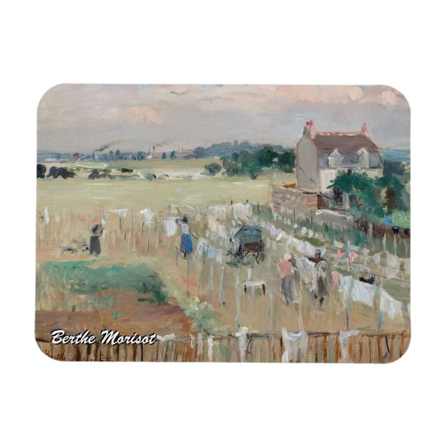 Íman Berthe Morisot - Pendurando a Roupa para Secar (Horizontal)