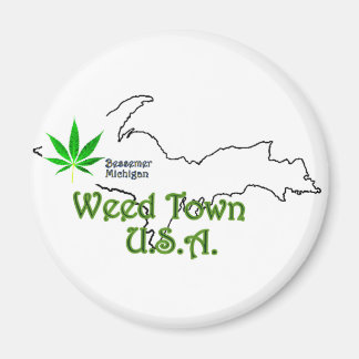 Íman Bessemer Michigan, Weed Town U.S.A Magnet