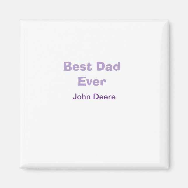 Íman Best dad ever happy father's day name purplesimple (Frente)