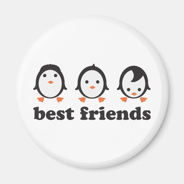 Íman best friends - pinguins (Frente)