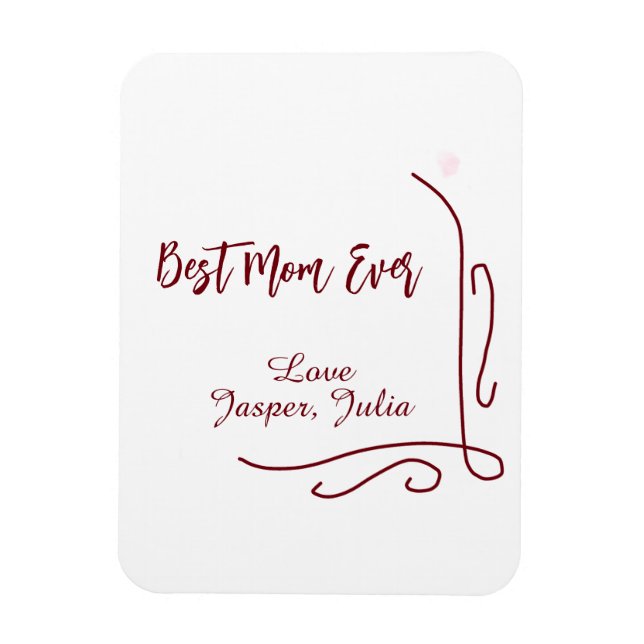 Íman Best mom ever red love Spanish border stylish  (Vertical)