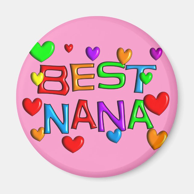 Íman Best Nana T-Shirts e presentes (Frente)