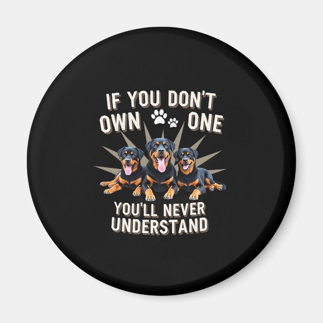 Íman Best Rottweiler Art For Men Women Kids Rottie Rott (Frente)