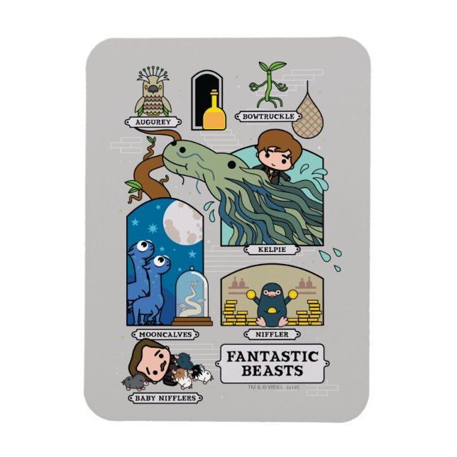 Íman Bestas De Cartoons Em Habitats (Vertical)