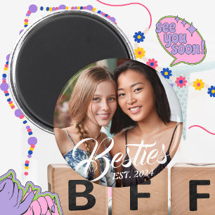 Íman Besties Magnet para Melhores Amigos Fotografia BFF