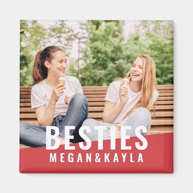 Íman Besties Para Melhores Amigos BFF Foto Moderna De B (Frente)