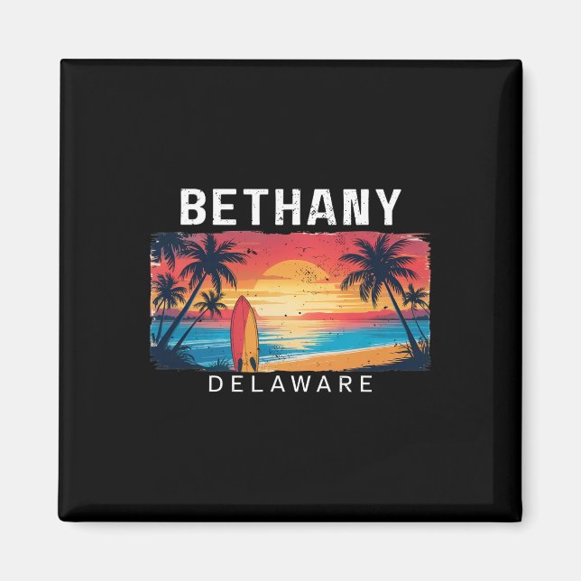 Íman Bethany Beach Delaware Homens Mulheres Surfe  (Frente)