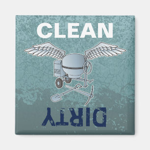 Íman Betoneira azul-cinza