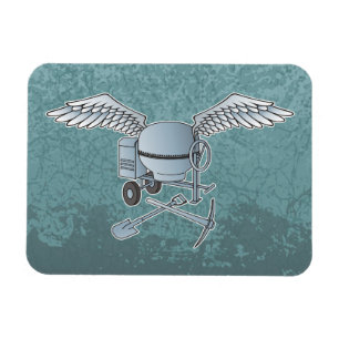 Íman Betoneira azul-cinza