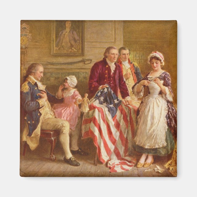 Íman Betsy Ross, 1777 (História Americana) (Patriota do (Frente)