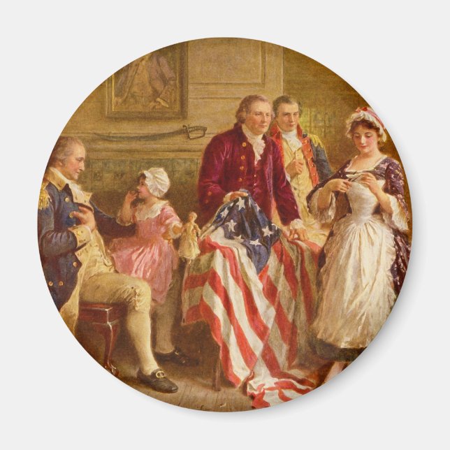 Íman Betsy Ross 1777, por Jean Leon Gerome Ferris (Frente)