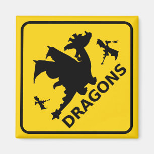 Íman Beware do sinal de aviso dos dragões