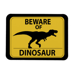 Íman Beware of Dinosaur