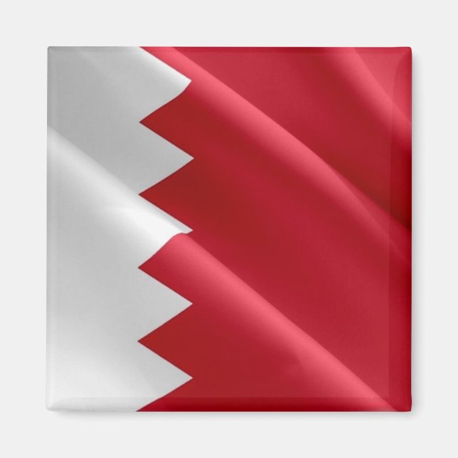 Íman BH002 Bahraini acenando FLAG Bahrain, Fridge (Frente)
