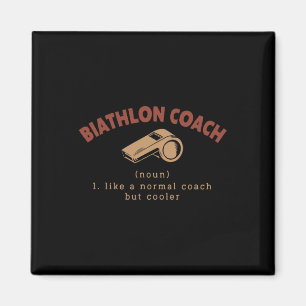 Íman Biathlon Coach Definição Engraçado Biathlete Humor