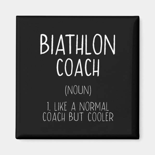 Íman Biathlon Coach Definition Funny Biathlete Humor 10 (Frente)