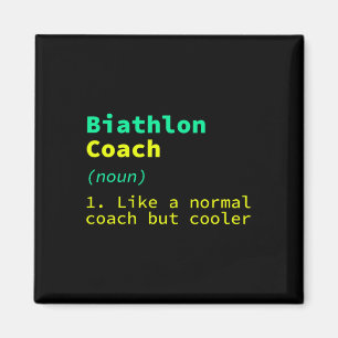 Íman Biathlon Coach Definition Funny Biathlete Humor 11
