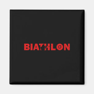 Íman Biathlon Funny Biathlete Saindo Espiando Alvo Sp