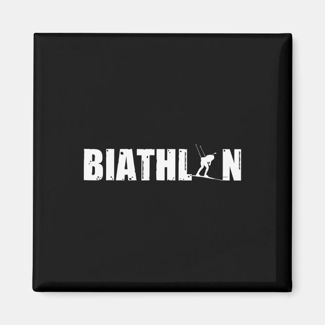 Íman Biathlon Ski De Fond Biathlones (Frente)
