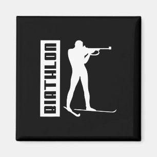 Íman Biathlon Ski Skier Winter Sports Cross-country Ski