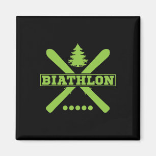 Íman Biathlon Ski Skier Winter Sports Cross-country Ski