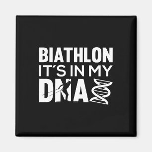 Íman Biatlo Está no meu Motivo de Adn para um Biatleta