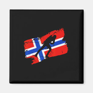 Íman Biatlo Noruega Bandeira Norueguesa Esqui Cross Cou