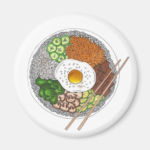 Íman Bibimbap Cozinhar Coreano Comida Cuisine Rice Vice
