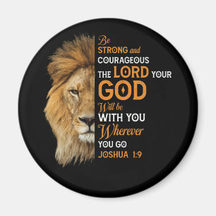 Íman Bíblia Cristã Verse Joshua 1 9 Leão Fé