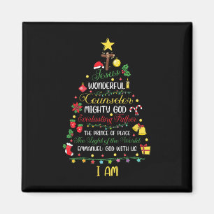 Íman Bíblia de Jesus Natal Cristão Nomes Xmas Árvore Sh