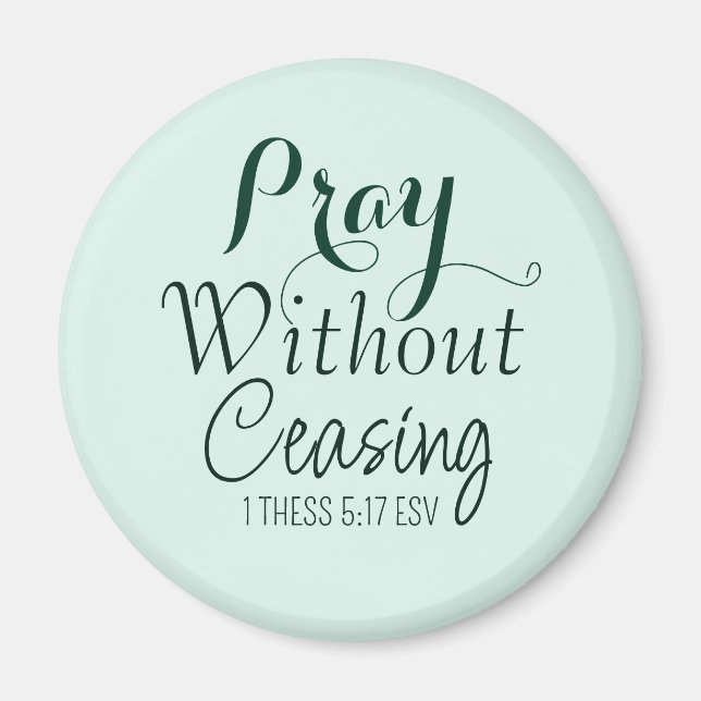 Íman Bíblia de oração Versa Oração Cristã Verde Claro (Frente)
