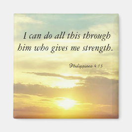 Íman bíblia Philippians com um ímã de 4:13