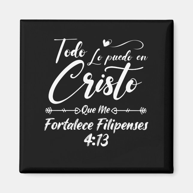 Íman Bíblia Religiosa Cristã Verse 4 13 Philippians (Frente)