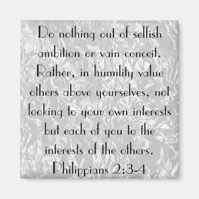 Íman Bíblia Verse encorajamento Philippians 2:3-4 (Frente)
