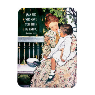 Íman Bíblia Verso Dia de as mães Arranjo de Arte de Vin