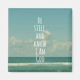 Íman Bíblia Verso: Esteja quieto