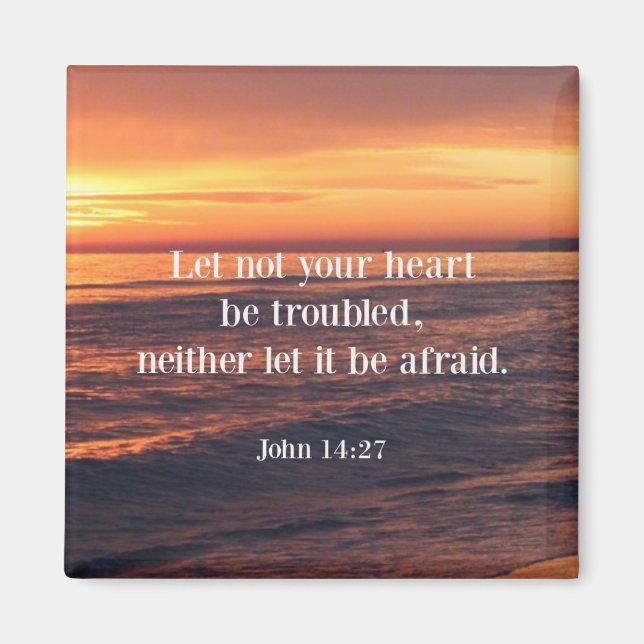 Íman Bíblia verso, John 14 27 (Frente)