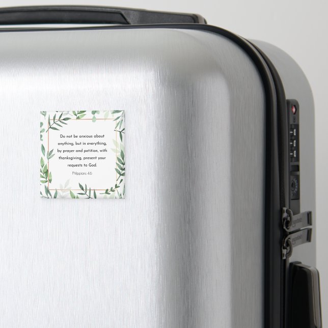 Íman Bíblia verso, Philippians 4:6 (In Situ (Luggage))