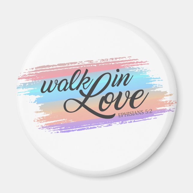 Íman Bíblia Walk in Love Cote Namorados | Magnet (Frente)