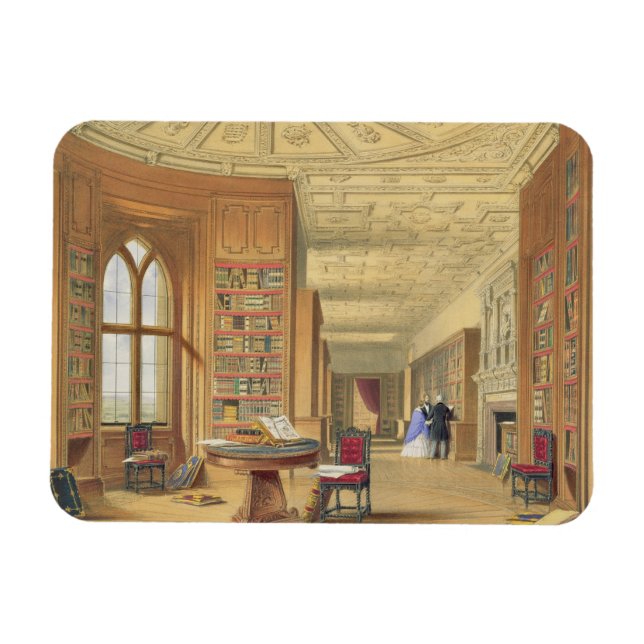 Íman Biblioteca, Castelo Windsor, 1838 (lito colorido) (Horizontal)