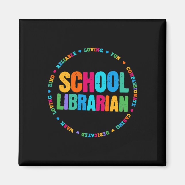 Íman Biblioteca Colorida do Tee Rainbow Colorful (Frente)