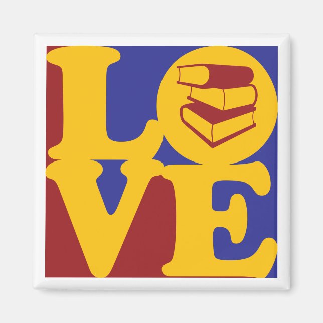 Íman Biblioteca de Trabalho e Amor (Frente)