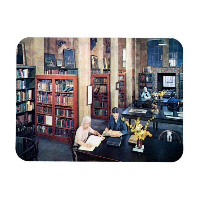 Íman Biblioteca, Doylestown, PA Vintage (Horizontal)