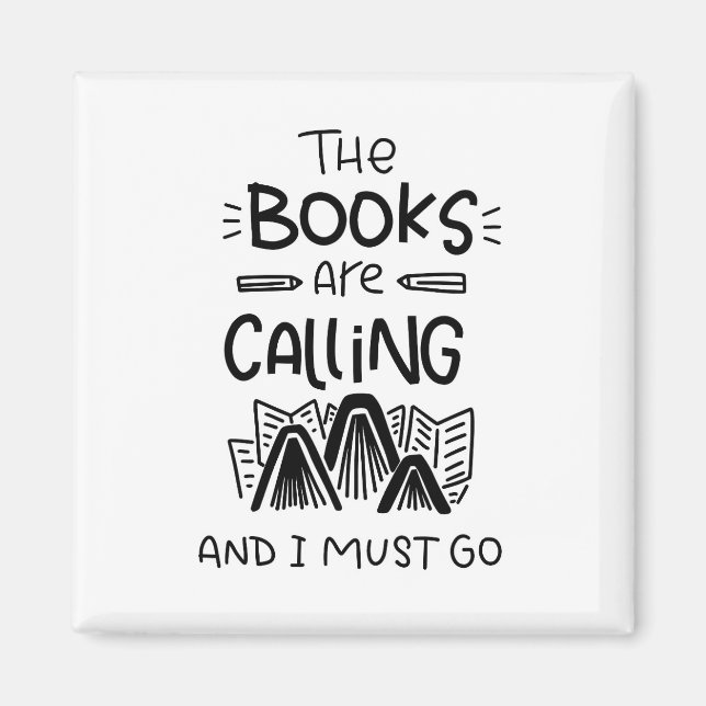 Íman Bibliotecário, Livro Lover, Bookworm Magnet (Frente)